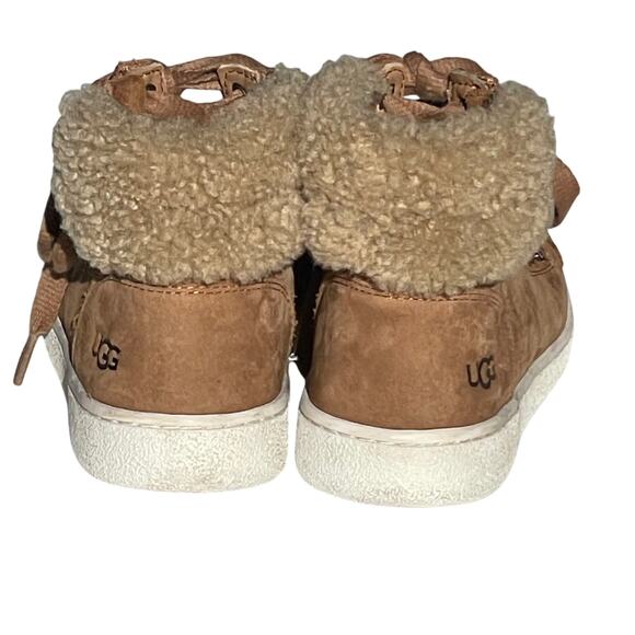 UGG Alameda Women’s Leather Mid Zipper Sneaker Boot Chestnut size 6 - Picture 4 of 9